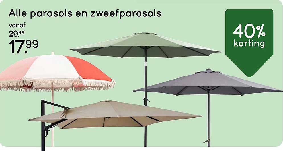 Alle parasols en zweefparasols