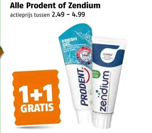 Alle Prodent of Zendium 1+1 GRATIS