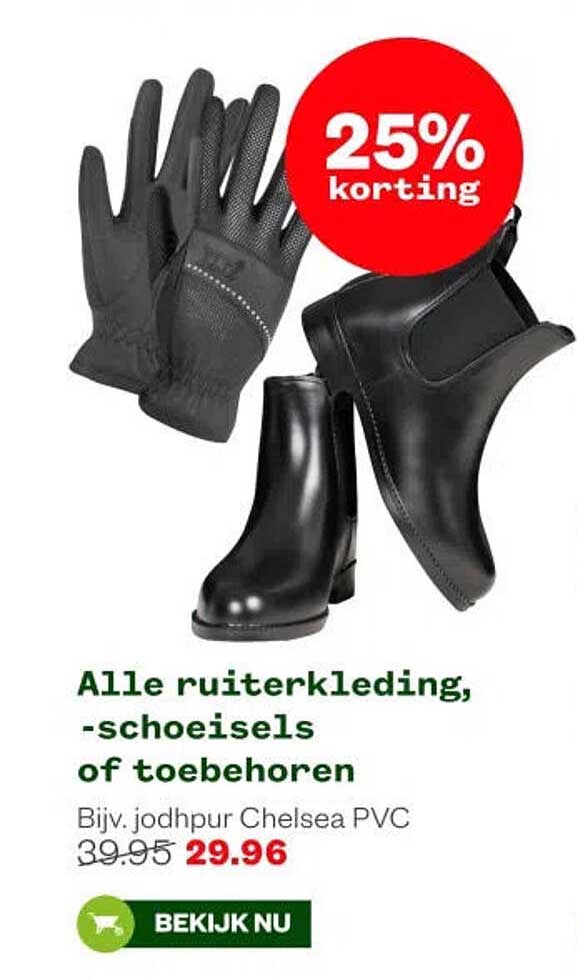 Alle ruiterkleding, -schoeisels of toebehoren