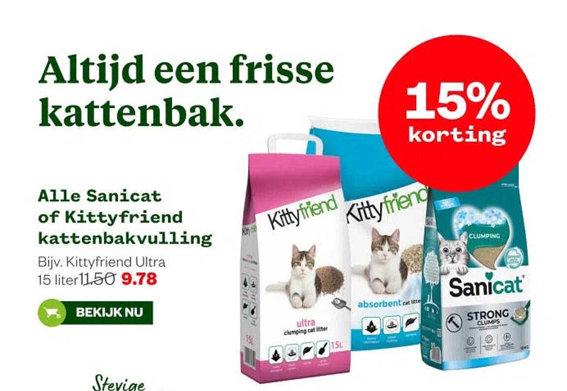 Alle Sanicat of Kittyfriend kattenbakvulling