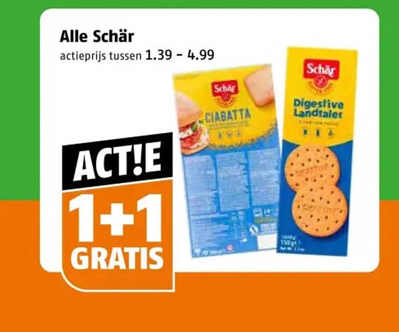 Alle Schär 1+1 gratis