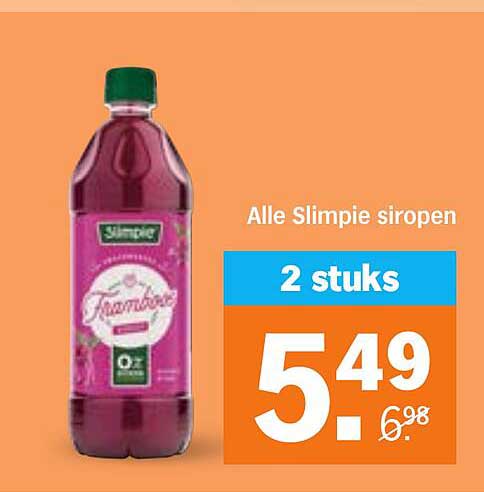 Alle Slimpie siropen 2 stuks