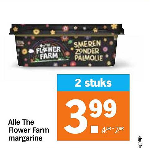 Alle The Flower Farm margarine 2 stuks