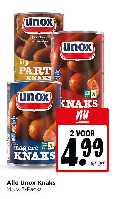 Alle Unox Knaks M.u.v. 3-Packs