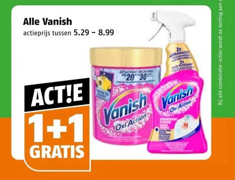 Alle Vanish 1+1 GRATIS