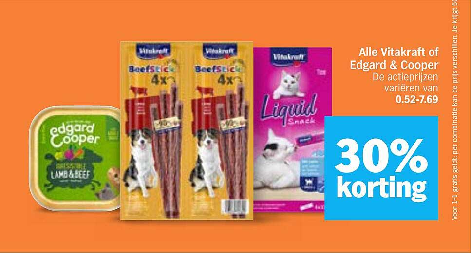 Alle Vitakraft of Edgard & Cooper 30% korting