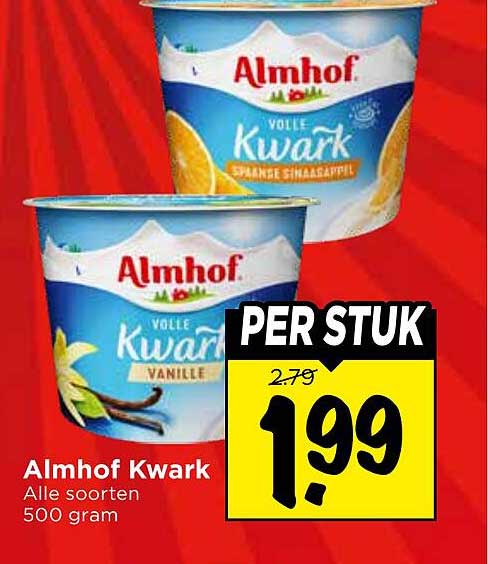 Almhof Kwark Alle soorten 500 gram PER STUK