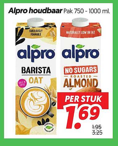 Alpro houdbaar Pak 750 - 1000 ml.
