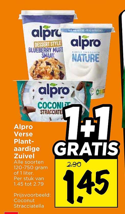 Alpro Verse Plantaardige Zuivel 1+1 GRATIS