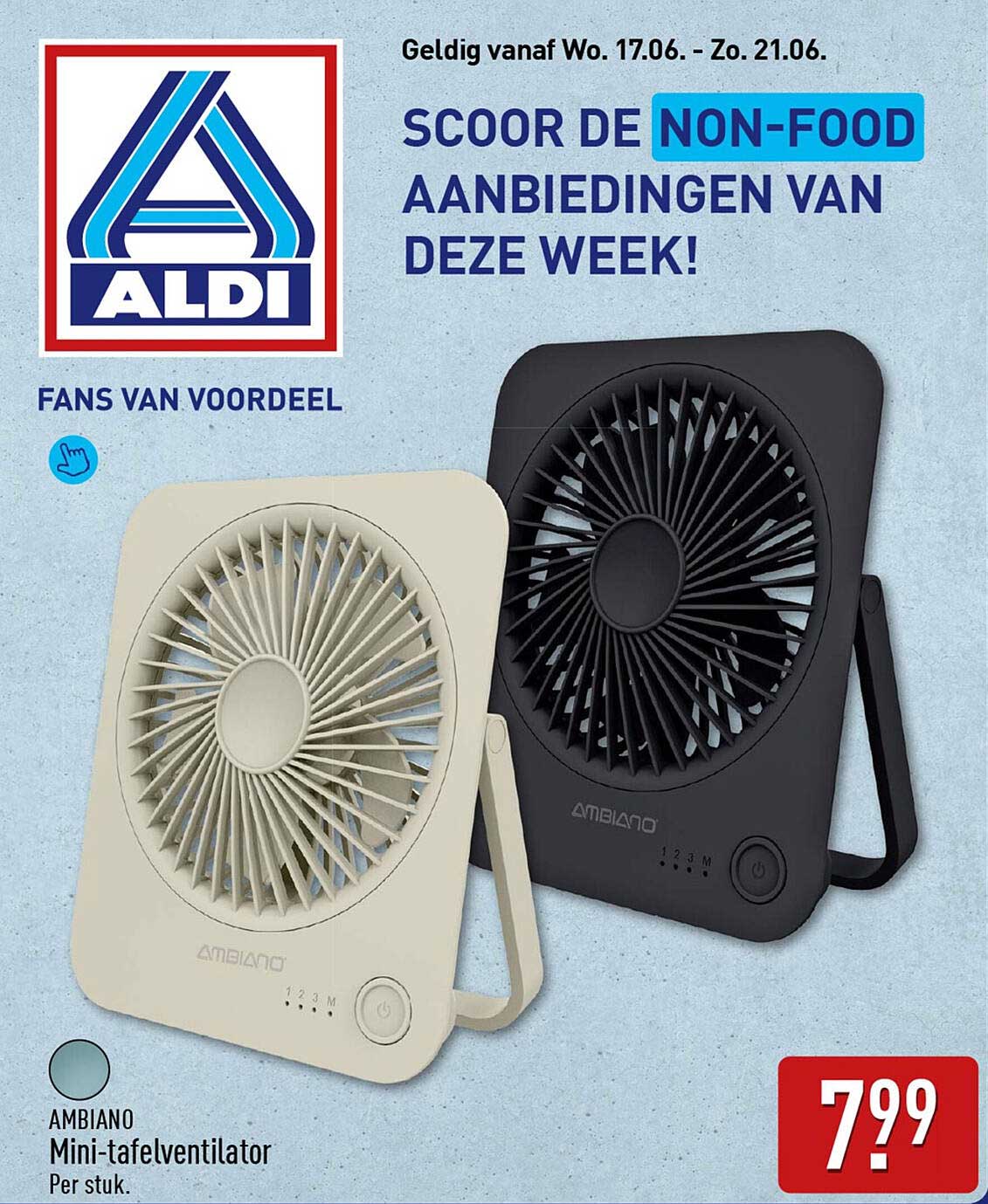AMBIANO Mini-tafelventilator