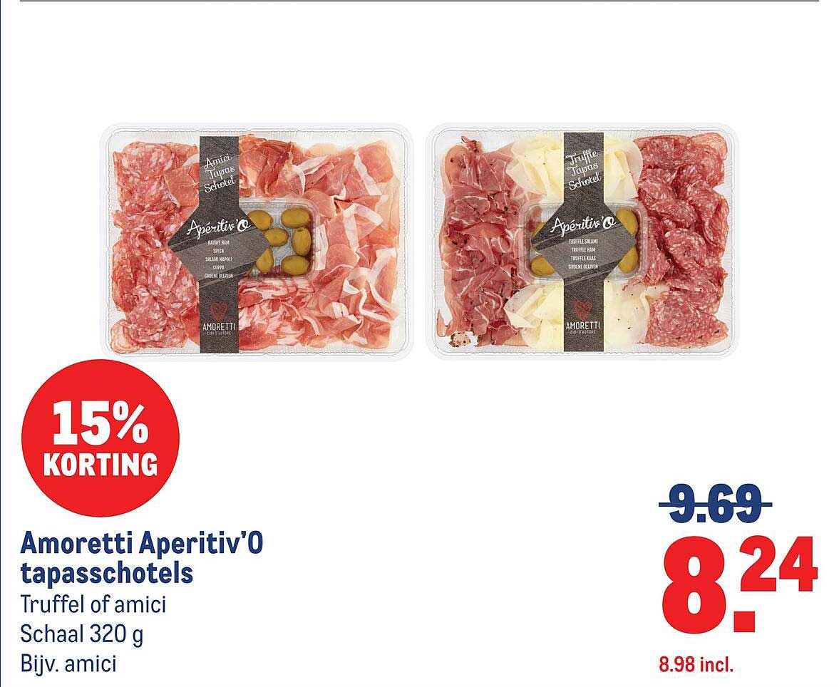 Amoretti Aperitiv’O tapasschotels Truffel of amici Schaal 320 g Bijv. amici 15% KORTING