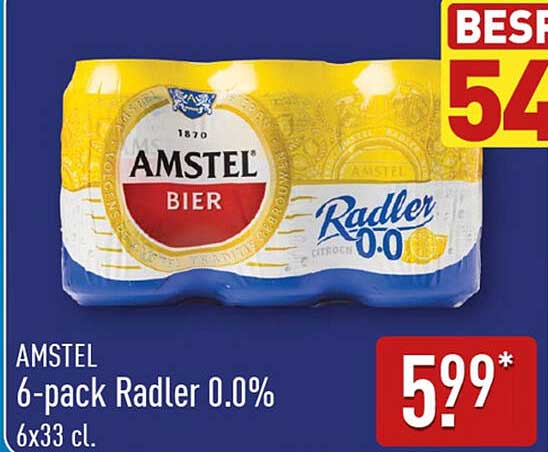 AMSTEL 6-pack Radler 0.0% 6x33 cl.