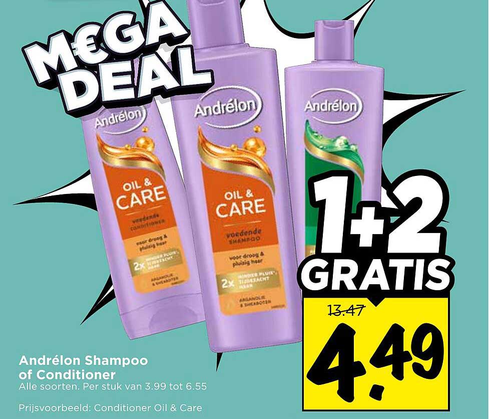 Andrélon Shampoo of Conditioner 1+2 GRATIS
