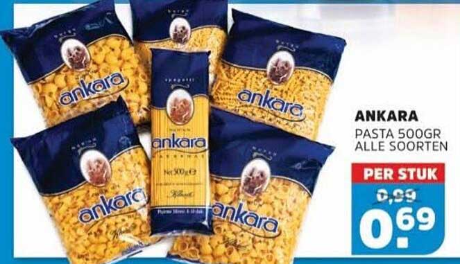 ANKARA PASTA 500GR ALLE SOORTEN PER STUK