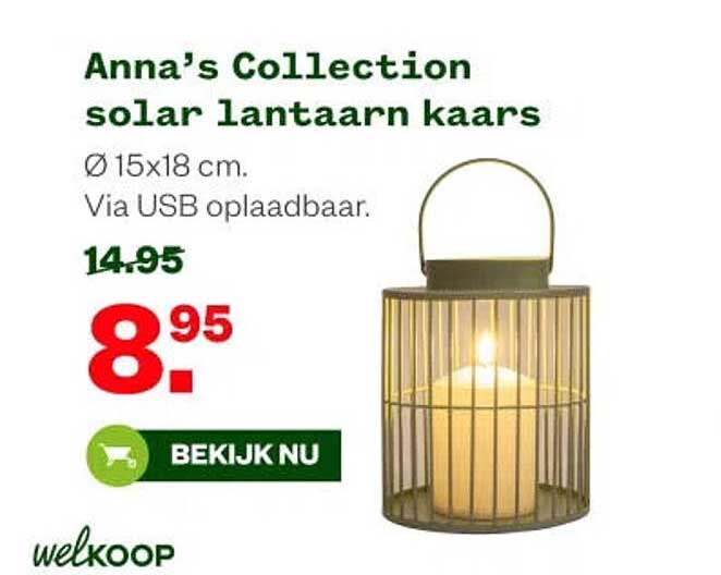 Anna’s Collection solar lantaarn kaars