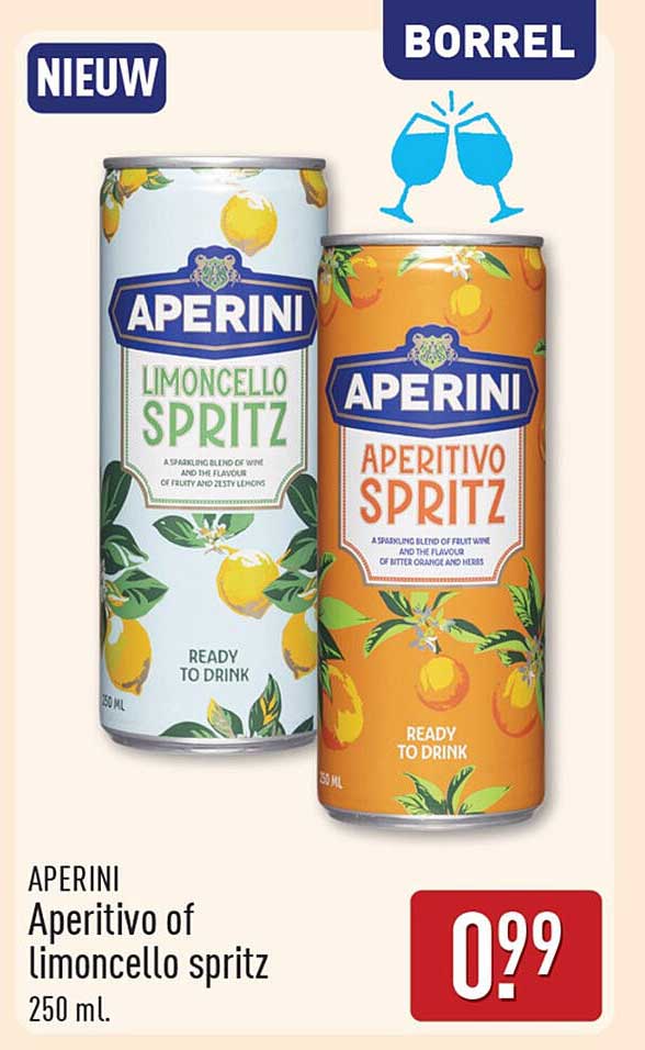 APERINI Aperitivo of limoncello spritz 250 ml.