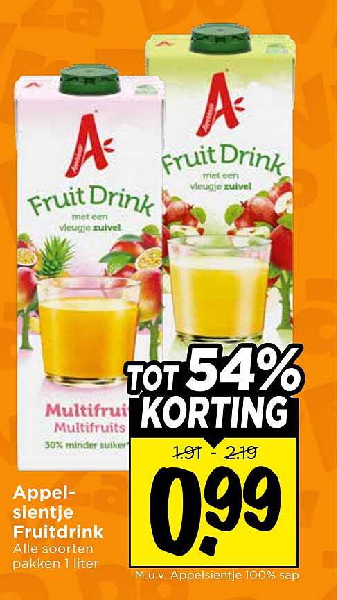 Appelsientje Fruitdrink Alle soorten pakken 1 liter TOT 54% KORTING