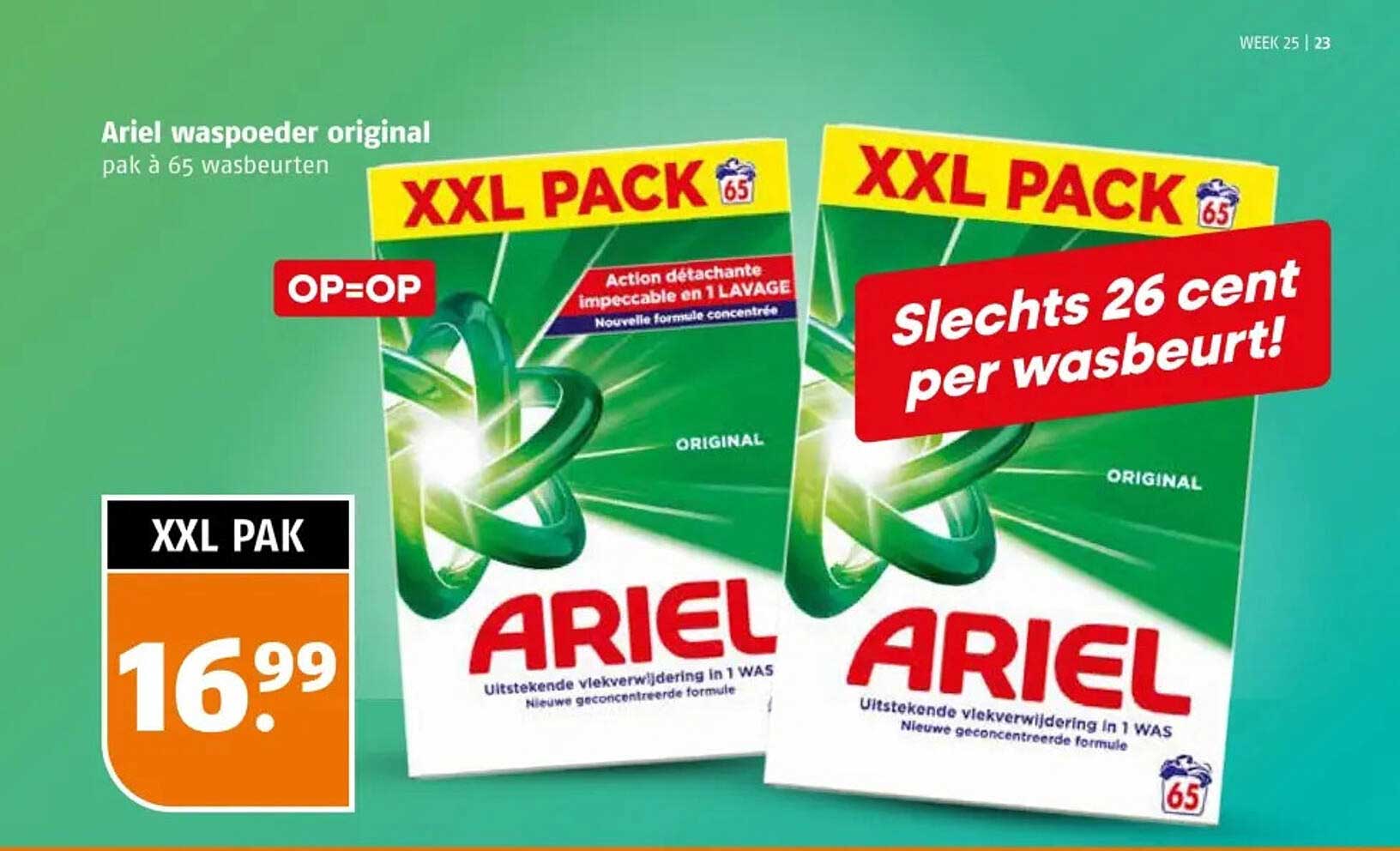 Ariel waspoeder original pak à 65 wasbeurten OP=OP