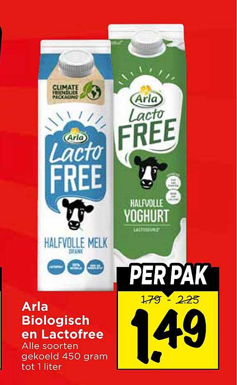 Arla Biologisch en Lactofree