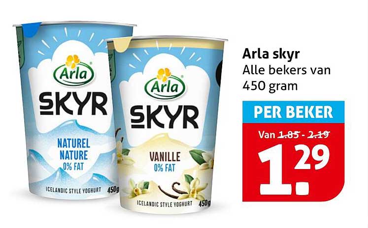 Arla skyr Alle bekers van 450 gram PER BEKER