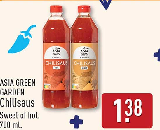 ASIA GREEN GARDEN Chilisaus Sweet of hot. 700 ml.