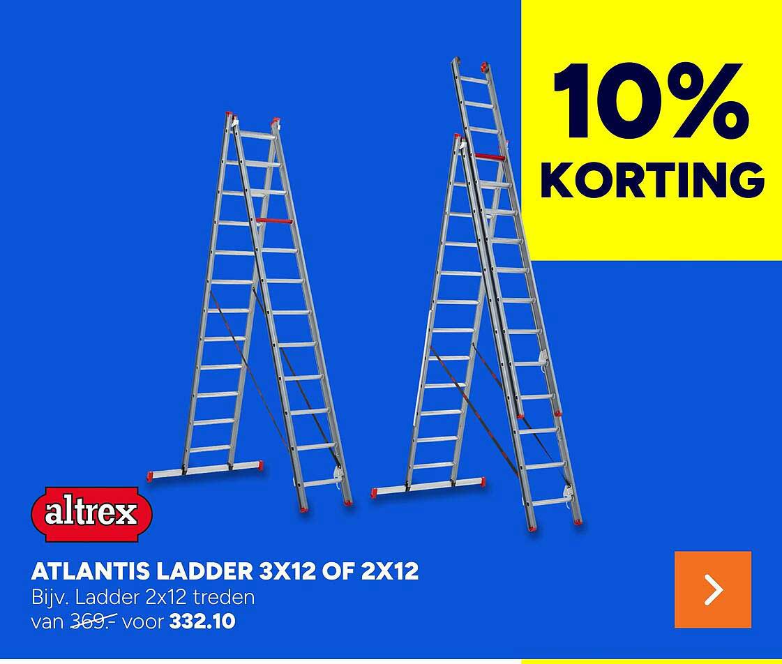 ATLANTIS LADDER 3X12 OF 2X12 10% KORTING
