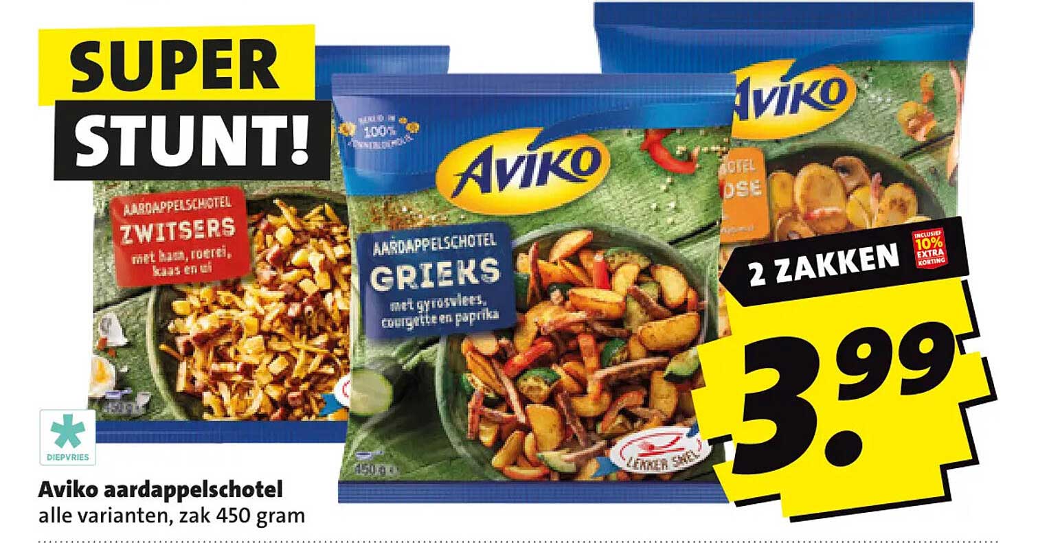 Aviko aardappelschotel alle varianten, zak 450 gram 2 ZAKKEN