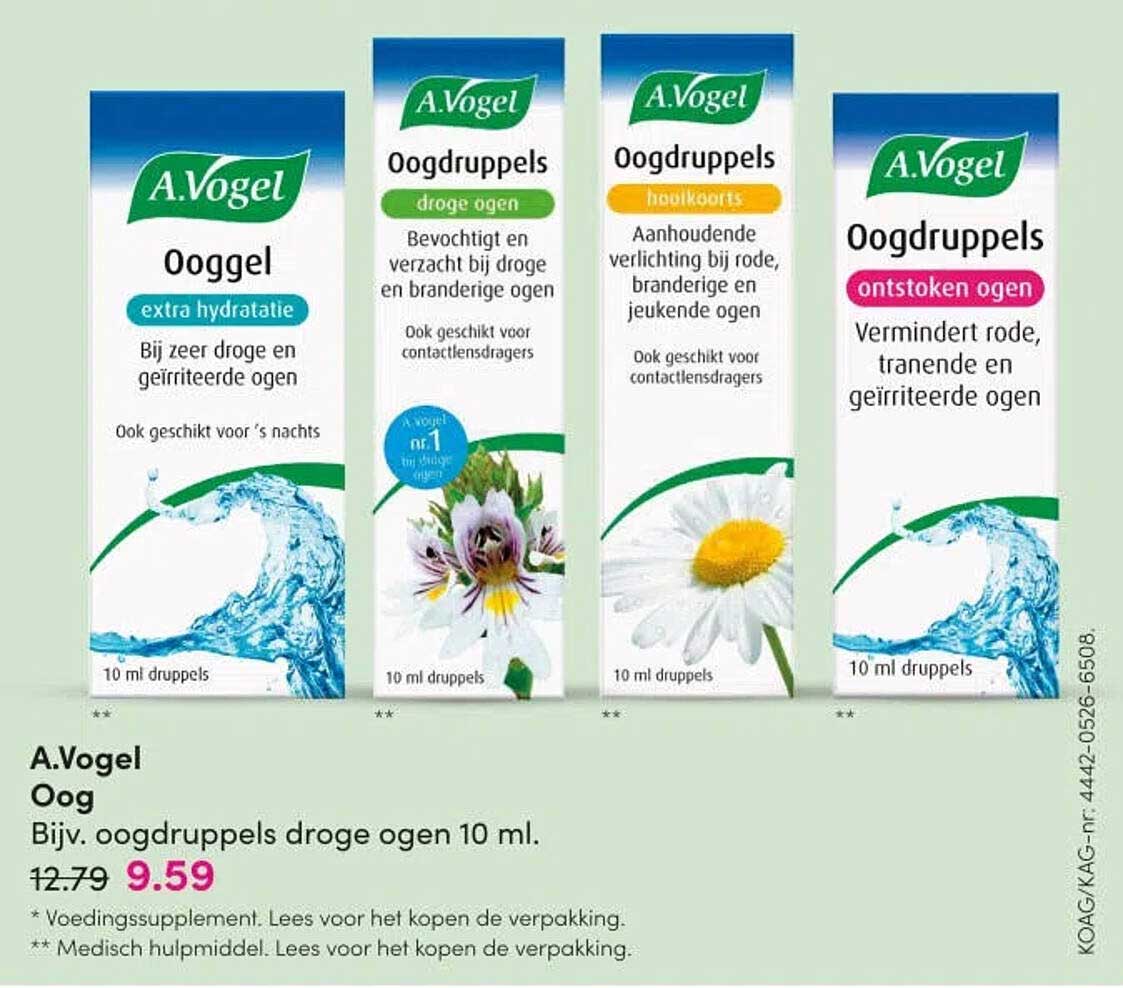 A.Vogel Oog Bijv. oogdruppels droge ogen 10 ml.