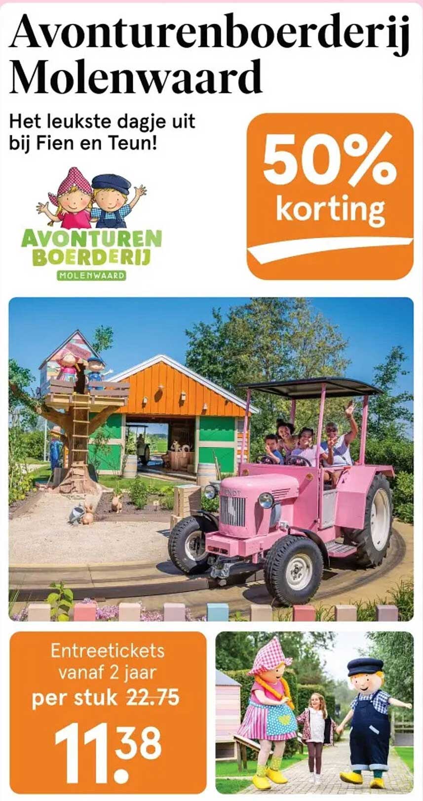 Avonturenboerderij Molenwaard 50% korting