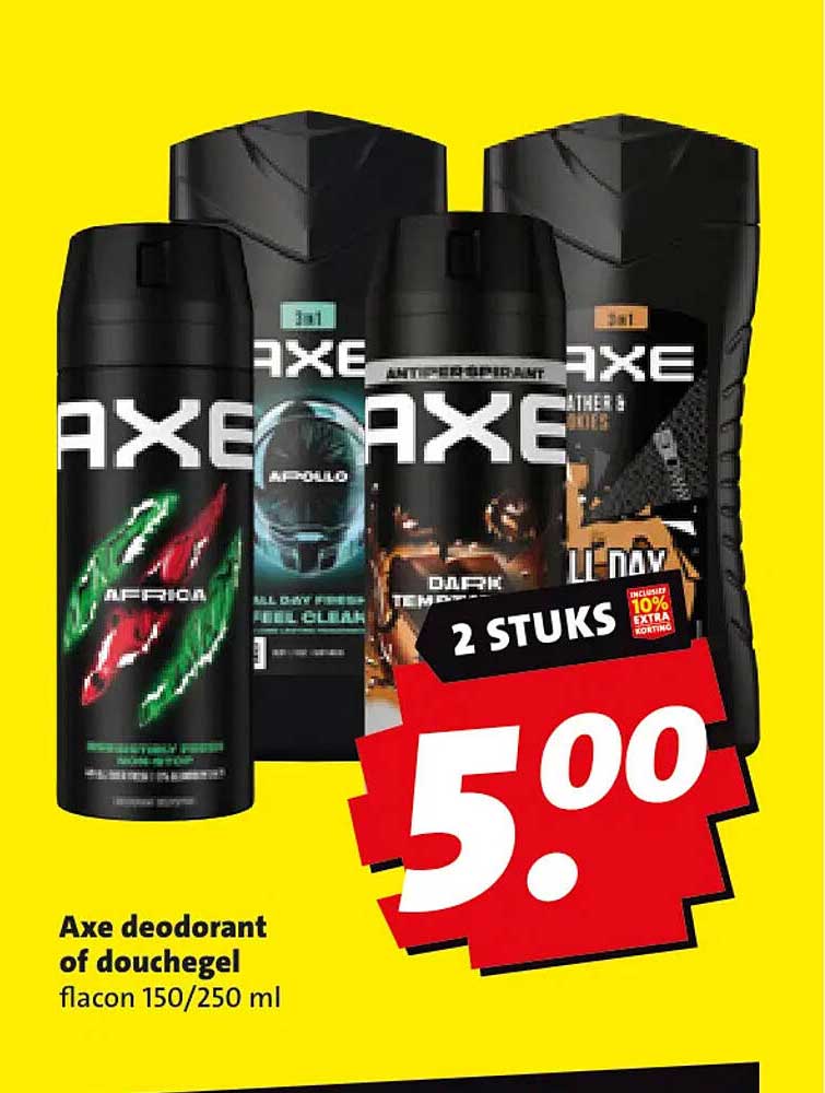 Axe deodorant of douchegel 2 stuks
