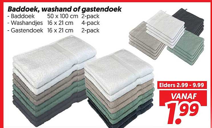 Baddoek, washand of gastendoek