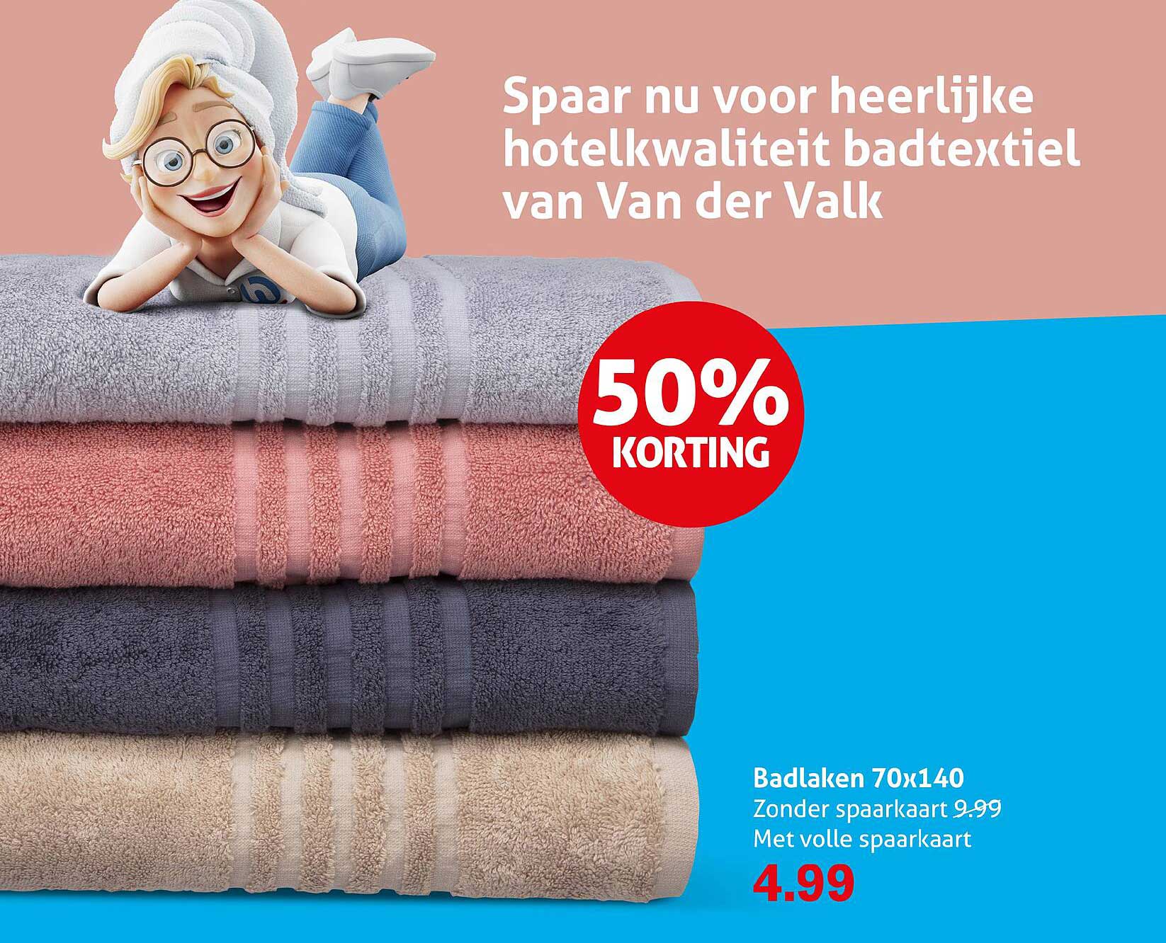 Badlaken 70x140 50% korting