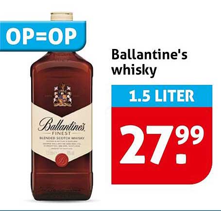 Ballantine's whisky 1.5 liter OP=OP