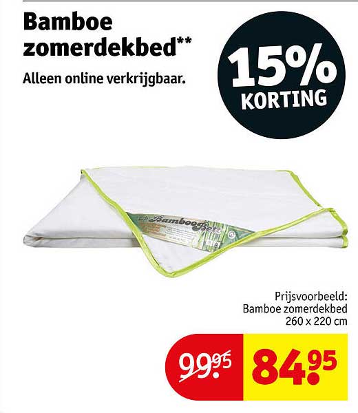 Bamboe zomerdekbed** 15% KORTING