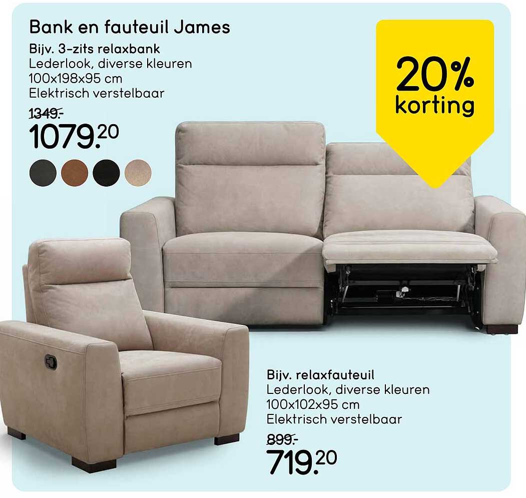 Bank en fauteuil James