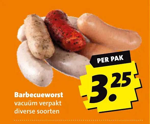 Barbecieworst vacuüm verpakt diverse soorten PER PAK