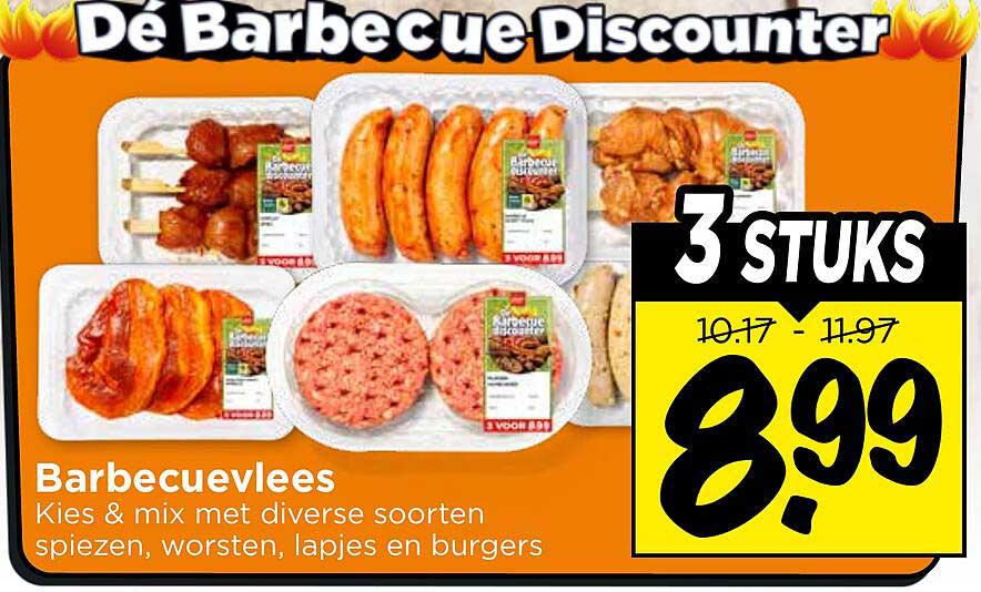 Barbecuevlees 3 STUKS