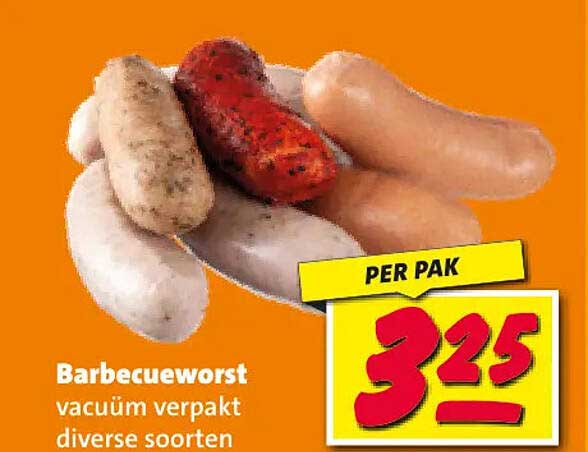 Barbecueworst vacuüm verpakt diverse soorten PER PAK