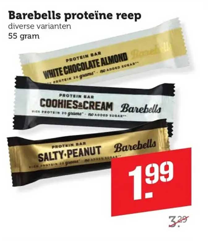 Barebells proteïne reep diverse varianten 55 gram
