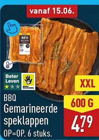 BBQ Gemarineerde speklappen XXL 600 G