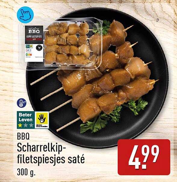 BBQ Scharrelkip-filetspiesjes saté 300 g.