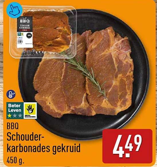 BBQ Schouderkarbonades gekruid