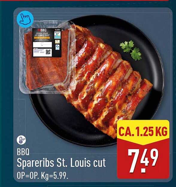 BBQ Spareribs St. Louis cut