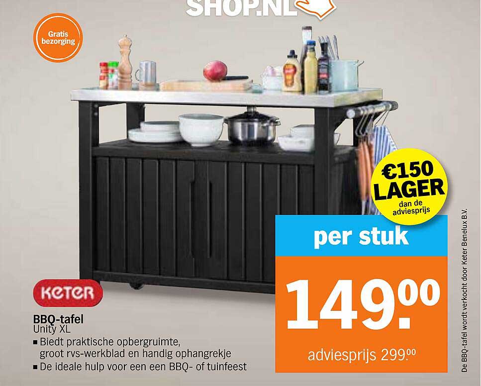 BBQ-tafel Unity XL