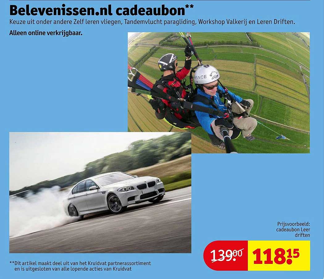 Belevenissen.nl cadeaubon**