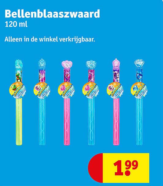 Bellenblaaszwaard 120 ml Alleen in de winkel verkrijgbaar.