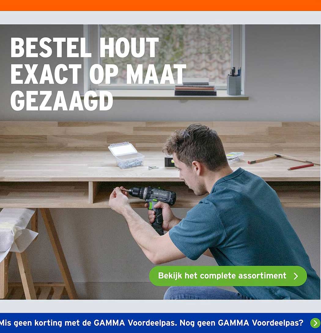 BESTEL HOUT EXACT OP MAAT GEZAAGD