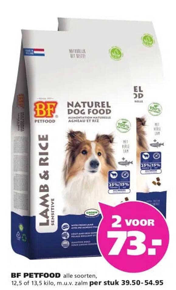 BF Petfood alle soorten, 12,5 of 13,5 kilo, m.u.v. zalm