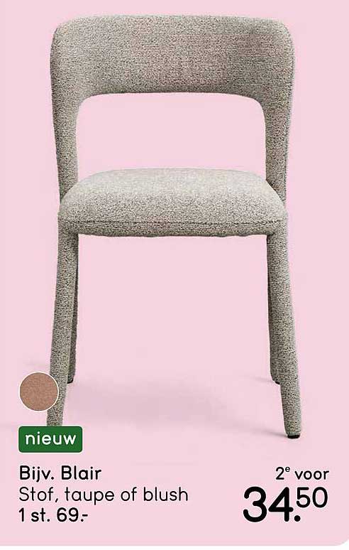 Bijv. Blair StoF, taupe of blush 2e voor