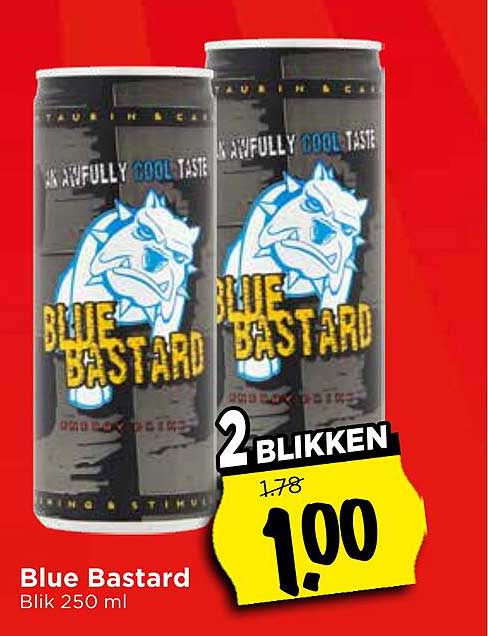 Blue Bastard Blik 250 ml 2 blikken